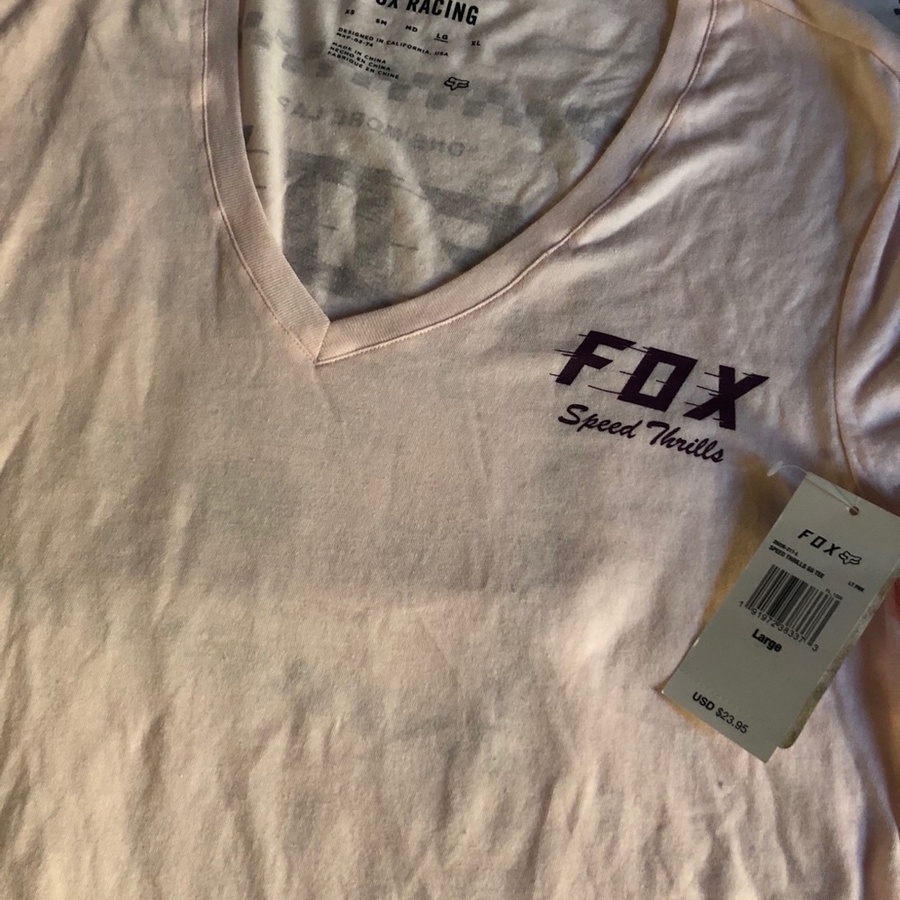NWT fox v neck t shirt